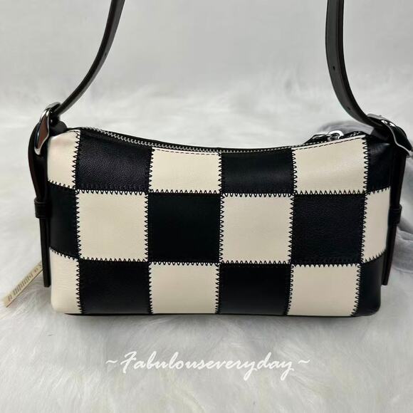 Coach Alter/Ego Small Slouchy Shoulder Bag In Checkerboard Leather CAO22 NWT - Picture 4 of 11